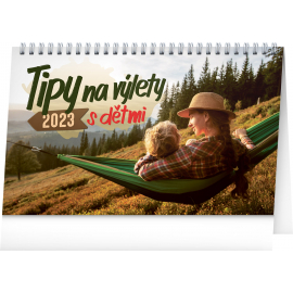 Desk calendar Tips for Trips with Kids 2023, 23,1 × 14,5 cm