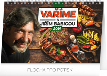 Desk calendar Cooking with Jiří Babica 2019, 23,1 x 14,5 cm
