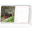 Stolní kalendář Vlaky a železnice 2023, 23,1 × 14,5 cm