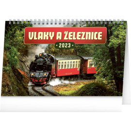 Desk calendar Trains and rails 2023, 23,1 × 14,5 cm