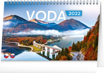 Stolní kalendář Voda CZ/SK 2022, 23,1 × 14,5 cm