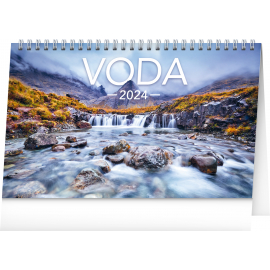 Stolní kalendář Voda CZ/SK 2024, 23,1 × 14,5 cm