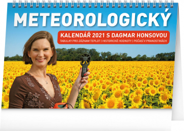 Stolní Meteorologický kalendář s Dagmar Honsovou 2021, 23,1 × 14,5 cm