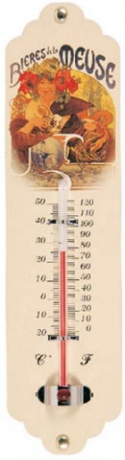 Metal Thermometer Alfons Mucha – Bieres de la Meuse
