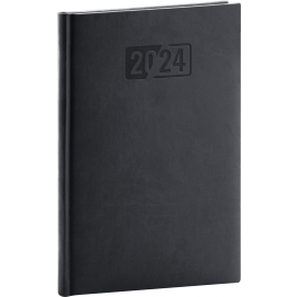 Weekly diary Aprint black 2024, 15 × 21 cm