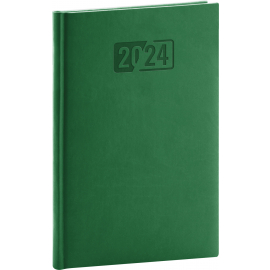Týdenní diář Aprint 2024, zelený, 15 × 21 cm