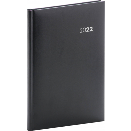 Týdenní diář Balacron 2022, černý, 15 × 21 cm