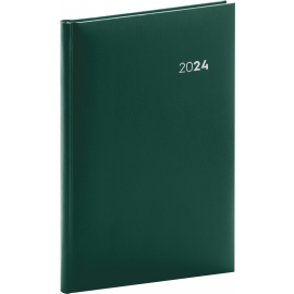 Weekly diary Balacron green 2024, 15 × 21 cm