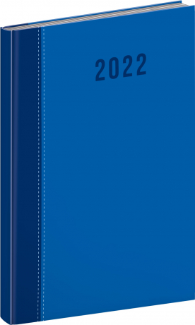 Týdenní diář Cambio Classic 2022, modrý, 15 × 21 cm