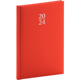Capys 2024 Weekly Diary, red, 15 × 21 cm