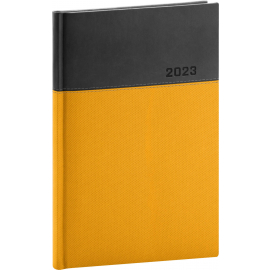 Weekly diary Dado yellow-black 2023, 15 × 21 cm