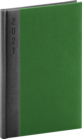 Weekly diary Dakar grey-green 2021, 15 × 21 cm