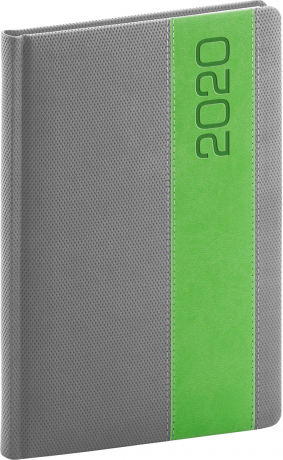 Weekly diary Davos gray-green 2020, 15 × 21 cm