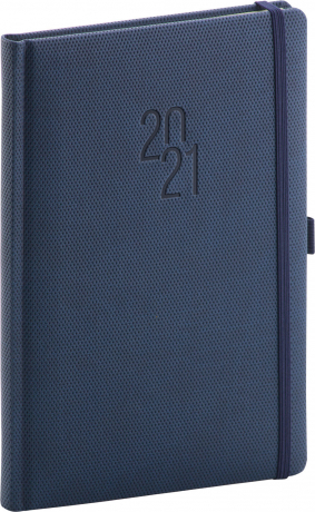 Weekly diary Diamante blue 2021, 15 × 21 cm