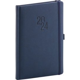 Diamante 2024 Weekly Diary, blue, 15 × 21 cm