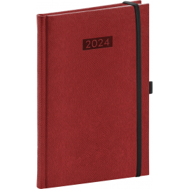 Diario 2024 Weekly Diary, burgundy, 15 × 21 cm
