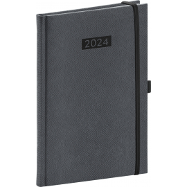 Diario 2024 Weekly Diary, grey, 15 x 21 cm