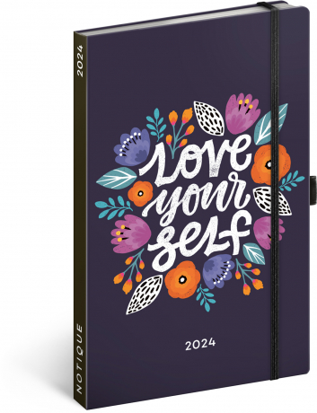 Týdenní diář Love Yourself 2024, 13 × 21 cm