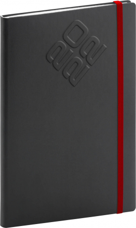 Weekly diary Matra black–red 2022, 15 × 21 cm