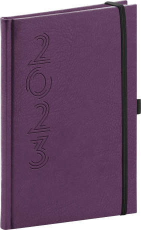 Weekly diary Memory purple 2023, 15 × 21 cm