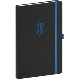 Weekly diary Nox black-blue 2023, 15 × 21 cm