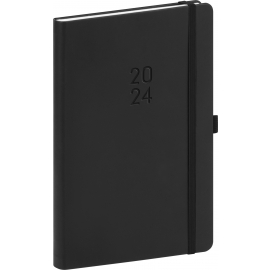 Weekly diary Nox black-black 2024, 15 × 21 cm