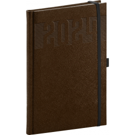 Silhouette 2024 Weekly Diary, brown, 15 × 21 cm