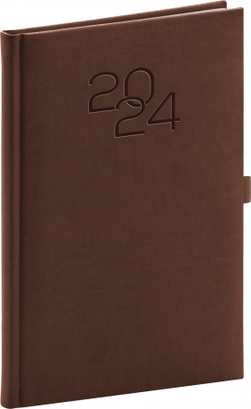 Vivella Classic 2024 Weekly Diary, brown, 15 × 21 cm