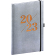 Týdenní diář Vivella Fun 2023, stříbrný, 15 × 21 cm