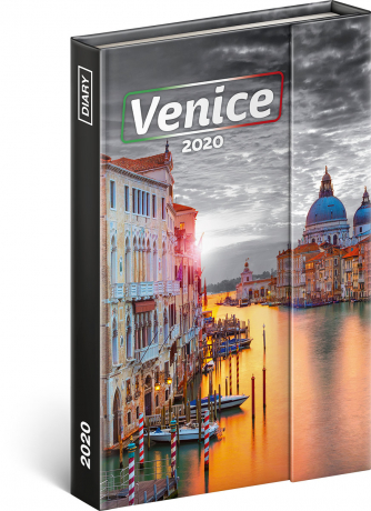 Týdenní magnetický diář Benátky 2020, 11 × 16 cm