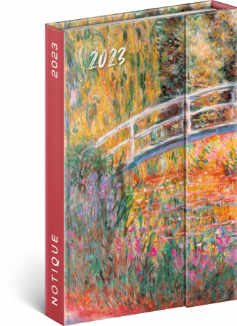 Týdenní magnetický diář Claude Monet 2023, 11 × 16 cm