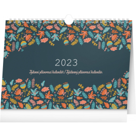 Týdenní plánovací kalendář Květy s háčkem 2023, 30 × 21 cm