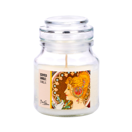 Scented candle (vanilla scent) Alfons Mucha – Feather